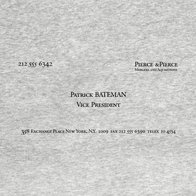 Patrick Bateman Business Card by mavgagliano